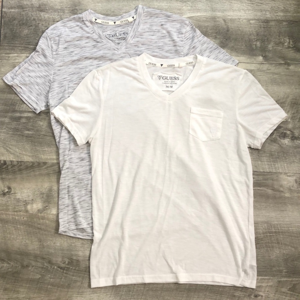 ‼️2 for 1‼️ Guess V-neck Tees with Pockets